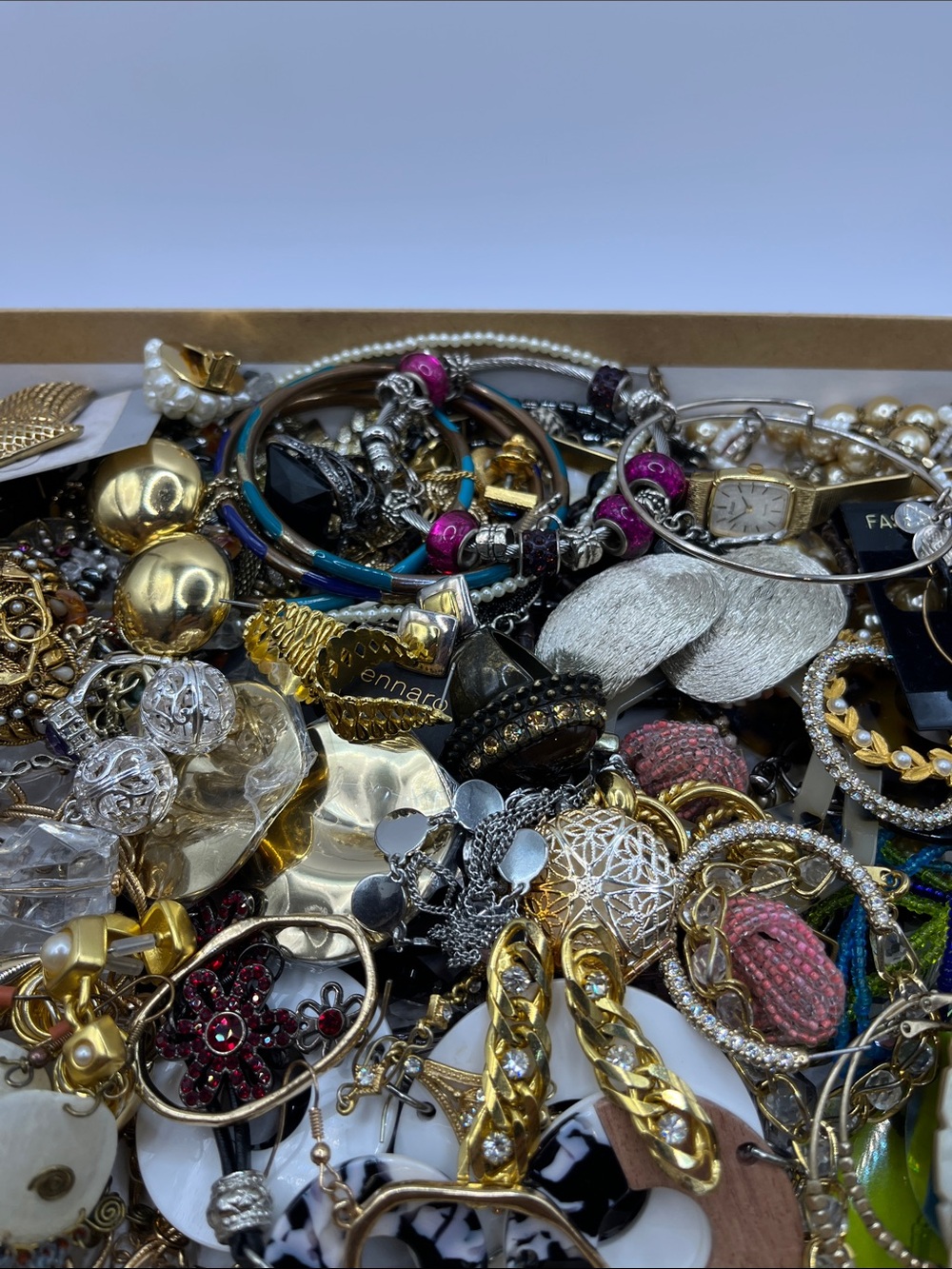 Jewelry Lot Mixed Gold and Silver Tone Junk Resell Craft Jewelry